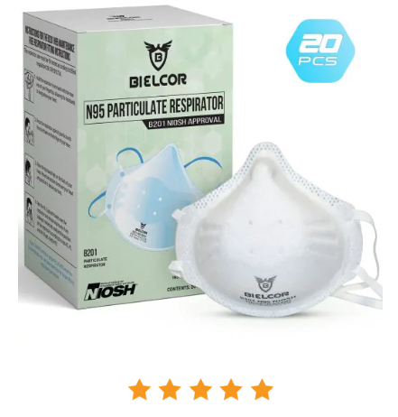 B201 N95 MASK (20 PACK) DISPOSABLE