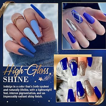 blue dip nail designs