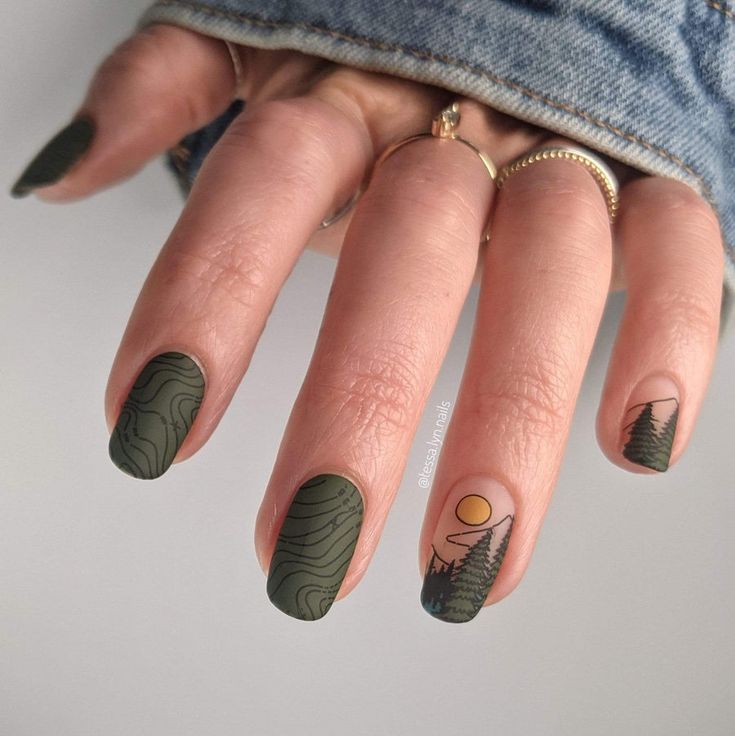 bohemian nail design