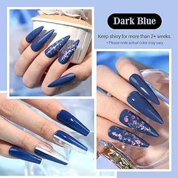 blue dip nail designs