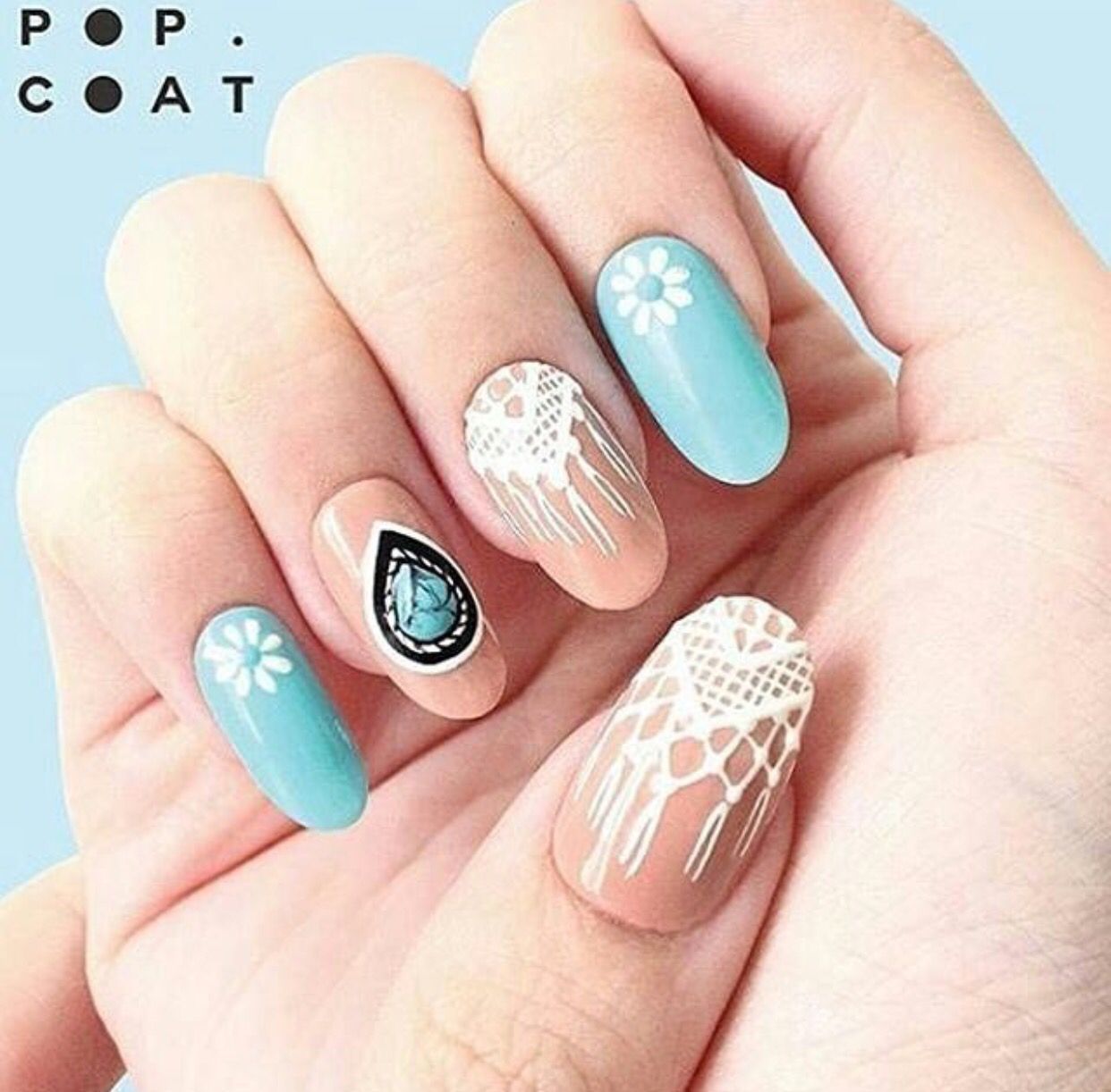 bohemian nail design