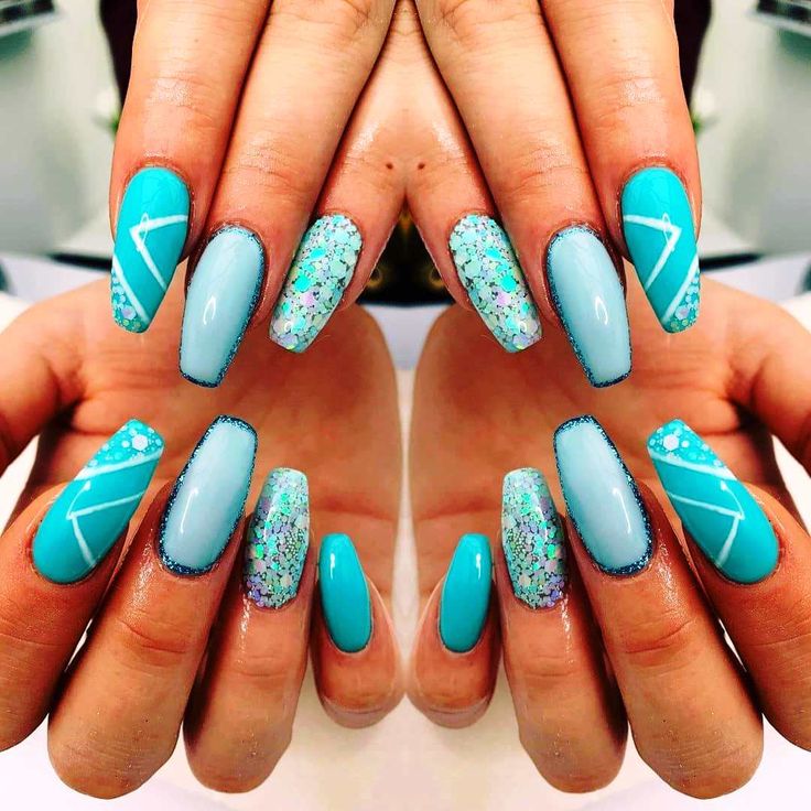 Irresistible 18+ Aqua Color Nail Designs for 2024 That You Can't Miss