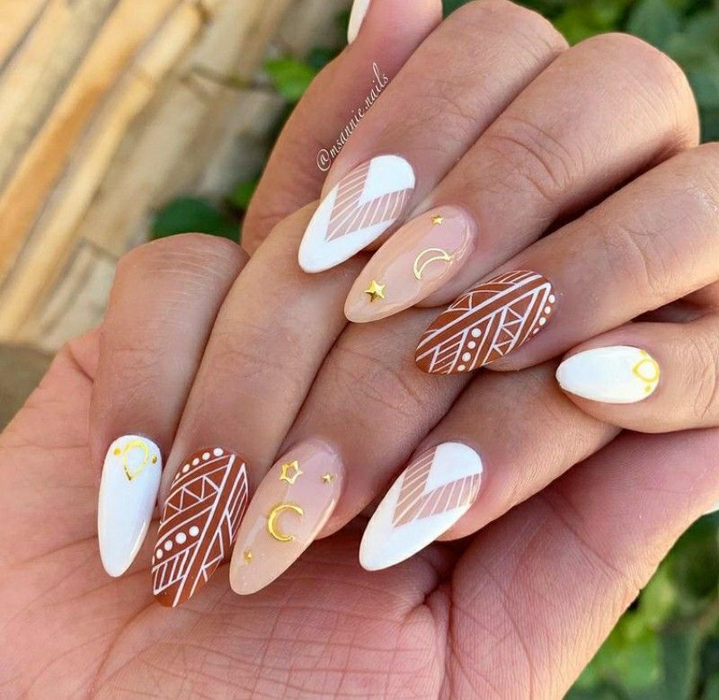 bohemian nail design