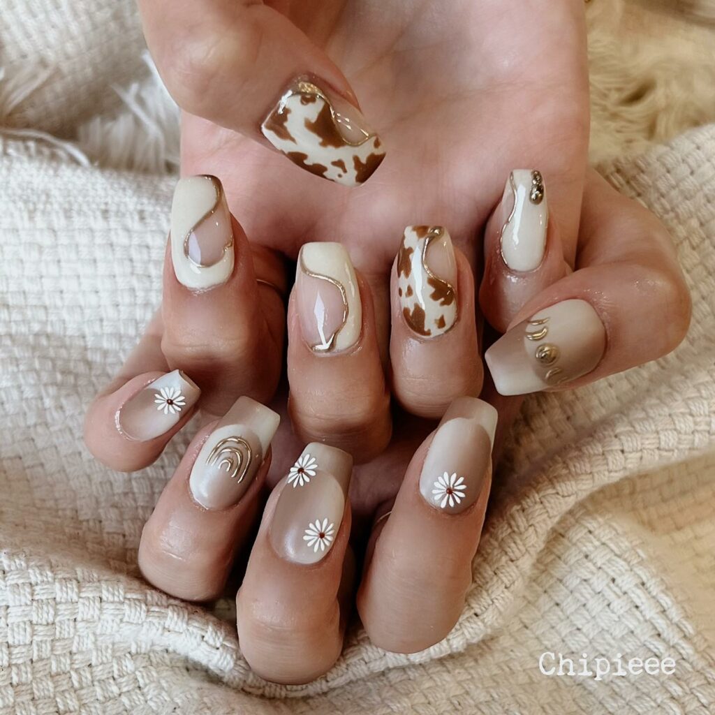bohemian nail design