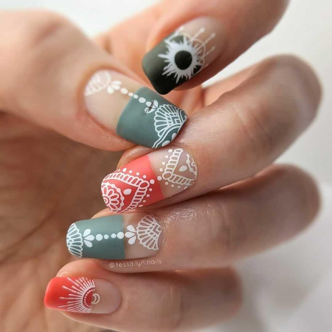 bohemian nail design