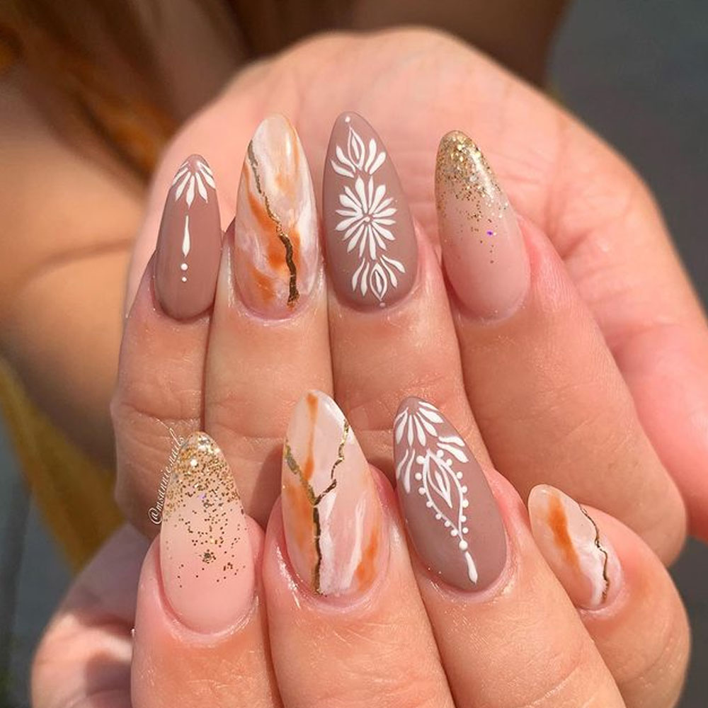 bohemian nail design