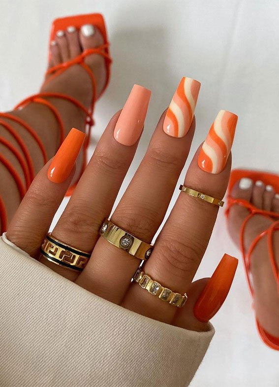 Top 23+ Must-See Orange Nail Designs for 2024